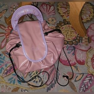 EUC Tea Time Pink & Lilac Drawstring Cosmetics Bag 'Yummy'